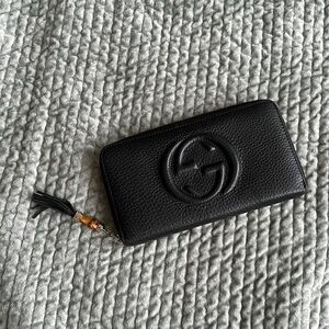 Black leather wallet